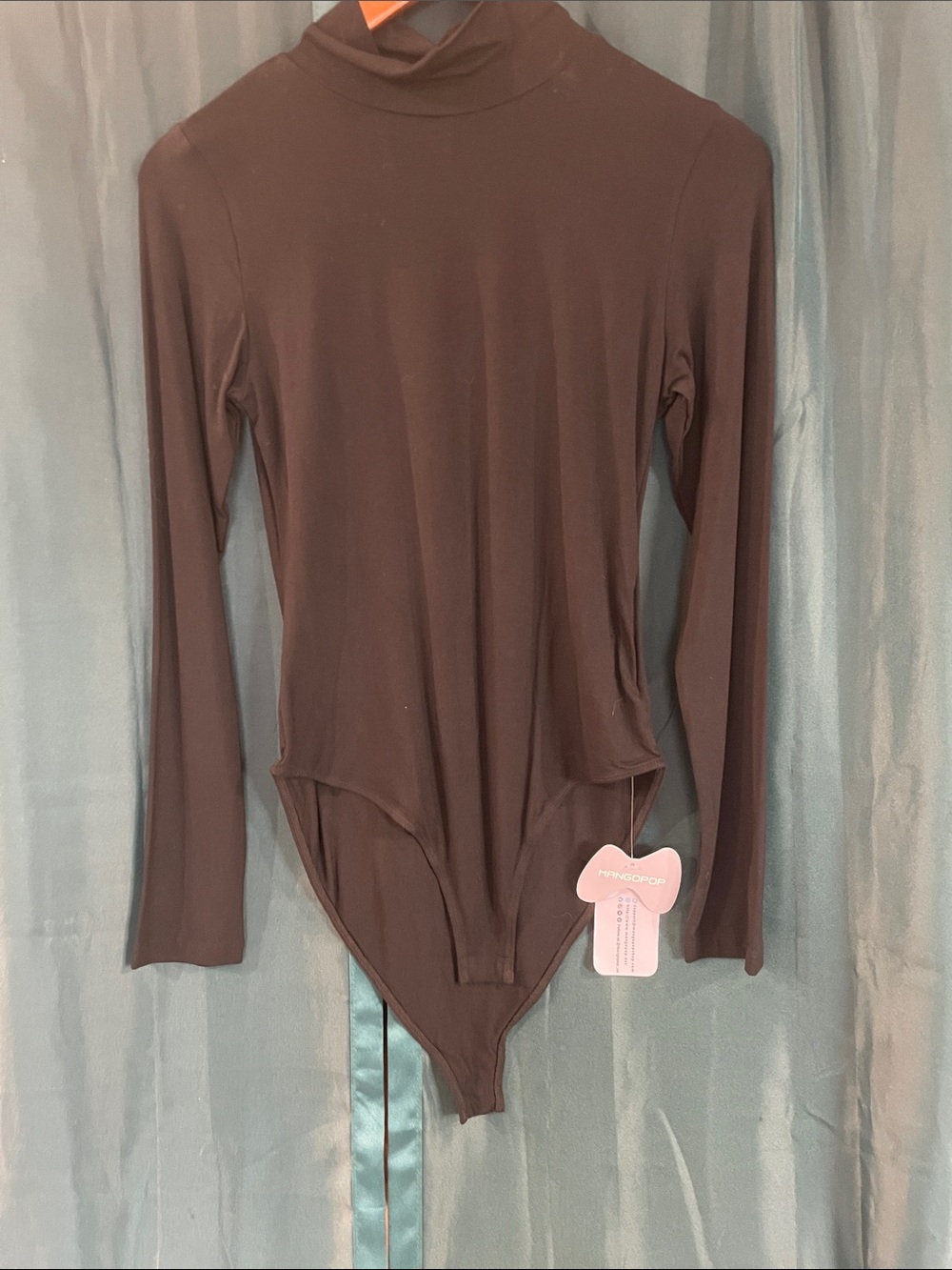 Mango Black Long Sleeve Bodysuit